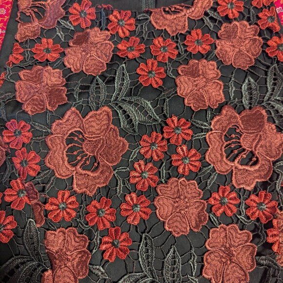 Forest Lily Floral Unconventional Lace Overlay Dress Goth Cutegoth Whimsigoth - Picture 6 of 8